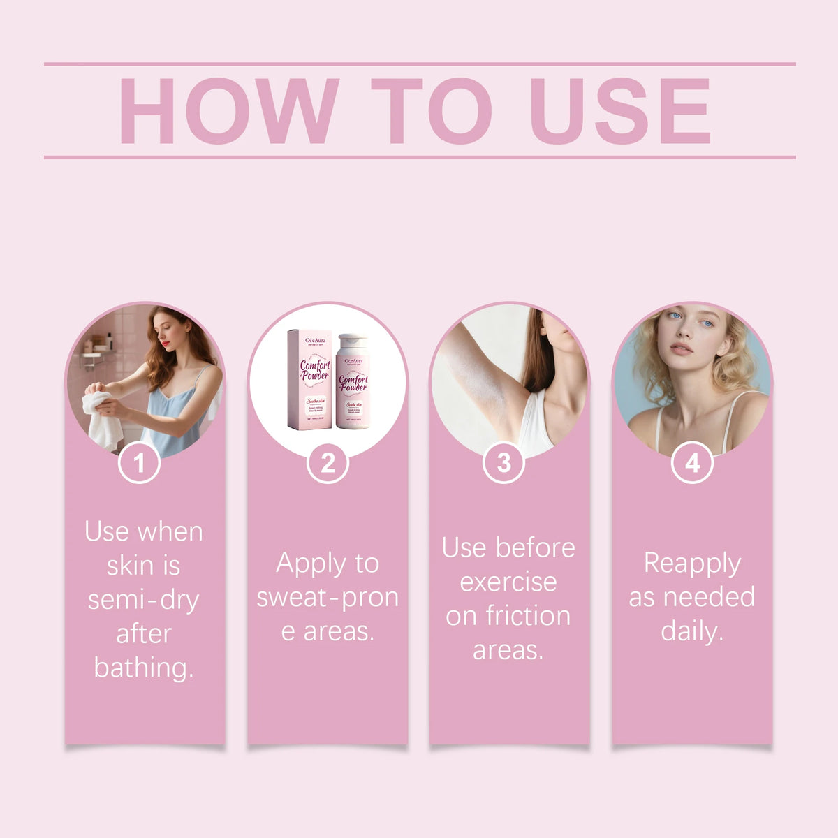 All-Over Sweat-Wicking Body Powder for Anti-Chafing Comfort
