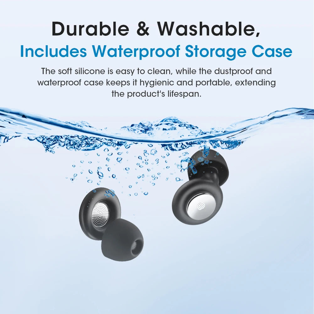 Reusable Noise-Canceling Silicone Sleep Earplugs with Storage Case - 11