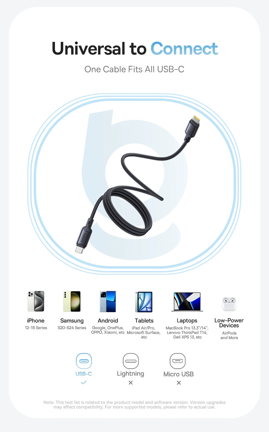 240W Magnetic Fast Charging USB-C Cable for Laptops and Smartphones - 16