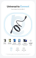 240W Magnetic Fast Charging USB-C Cable for Laptops and Smartphones