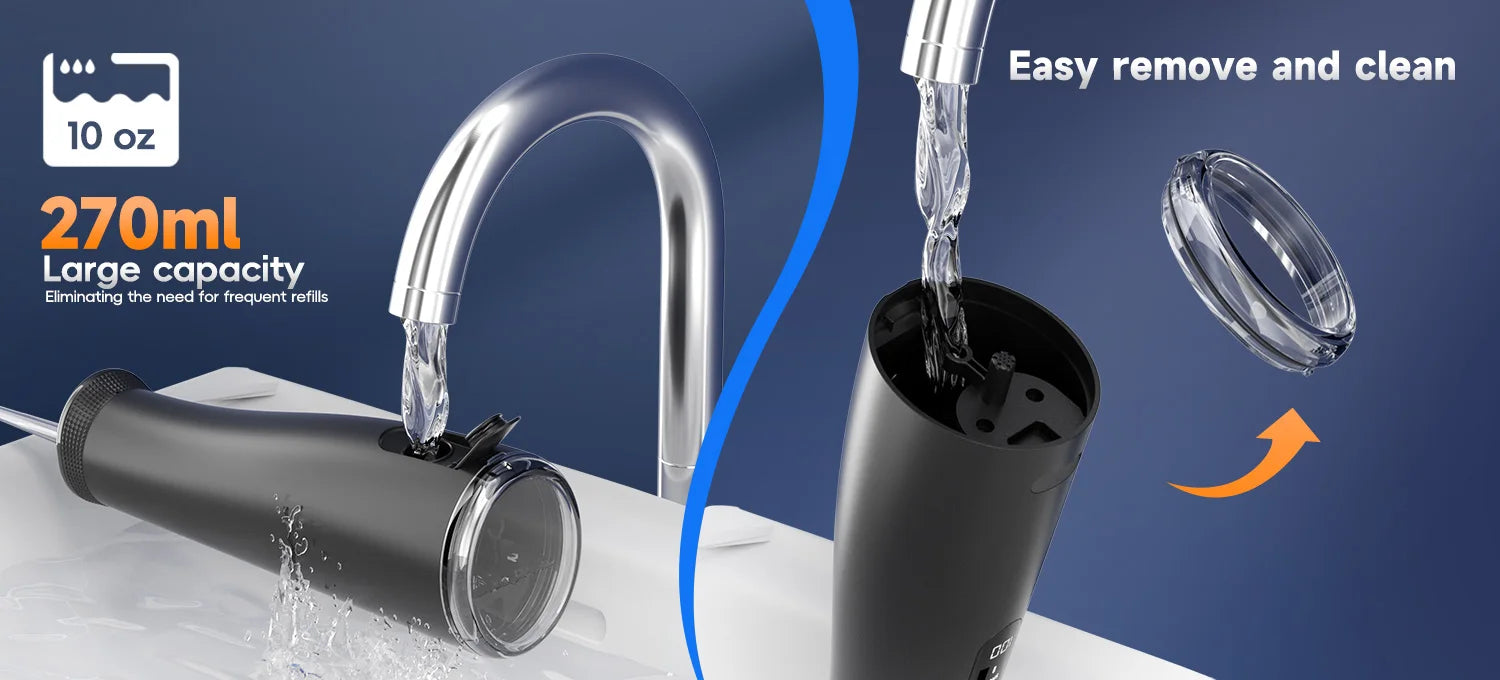 Portable Cordless Electric Water Flosser for Teeth Cleaning - 9