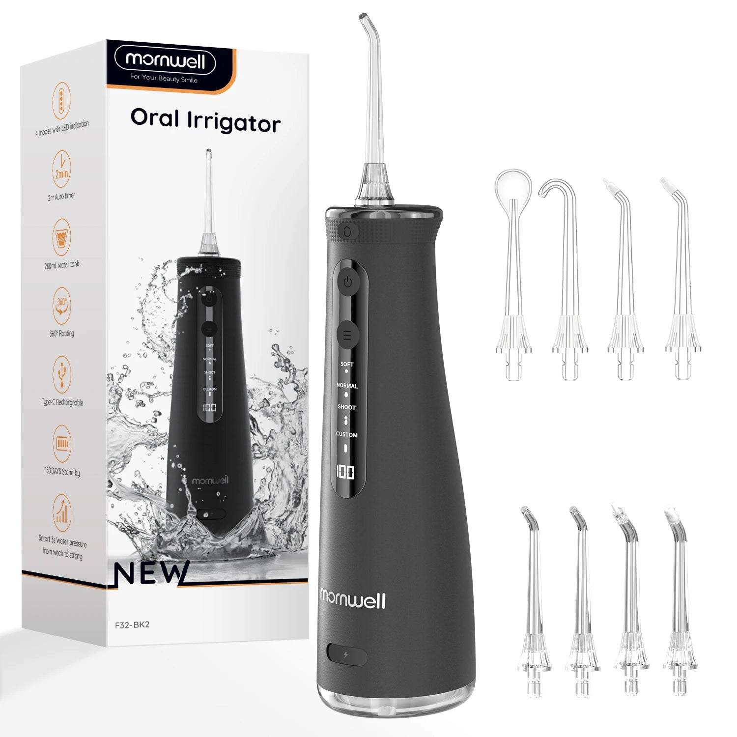 Portable Cordless Electric Water Flosser for Teeth Cleaning - 16