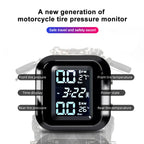 Motorcycle Tire Pressure Monitoring System with 2 External Sensors