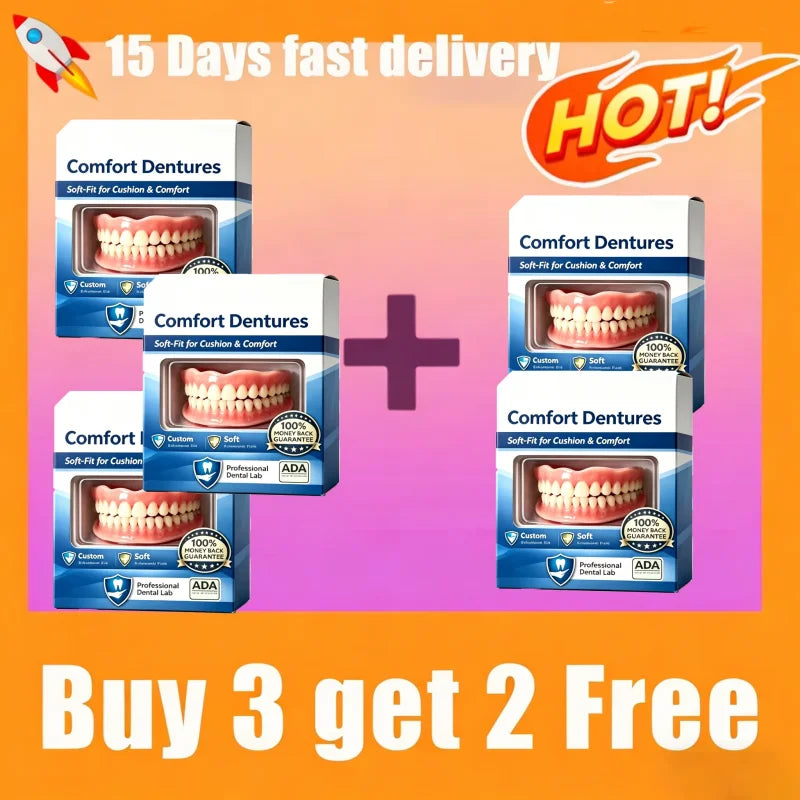 Comfort Fit Silicone Dentures for Instant Smile Confidence - 18