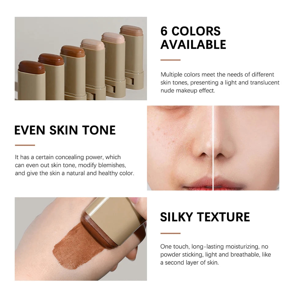 Matte Foundation Stick with Built-in Brush