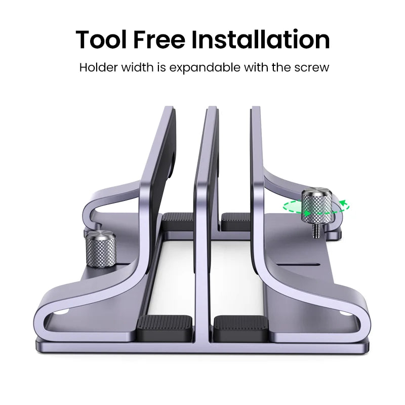 Adjustable Dual Slot Vertical Laptop Stand