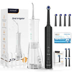 Portable Oral Irrigator and Electric Toothbrush Cleaning Kit