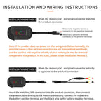 Motorcycle 100W Bidirectional USB Charger with Voltmeter and Switch