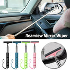 Telescopic Car Rearview Mirror Wiper Stainless Steel Cleaning Tool