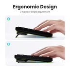 Wireless 2.4GHz Full-Size Computer Keyboard for Laptop and Desktop