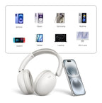 Wireless Bluetooth 5.4 Over-Ear Headphones with 80H Playtime
