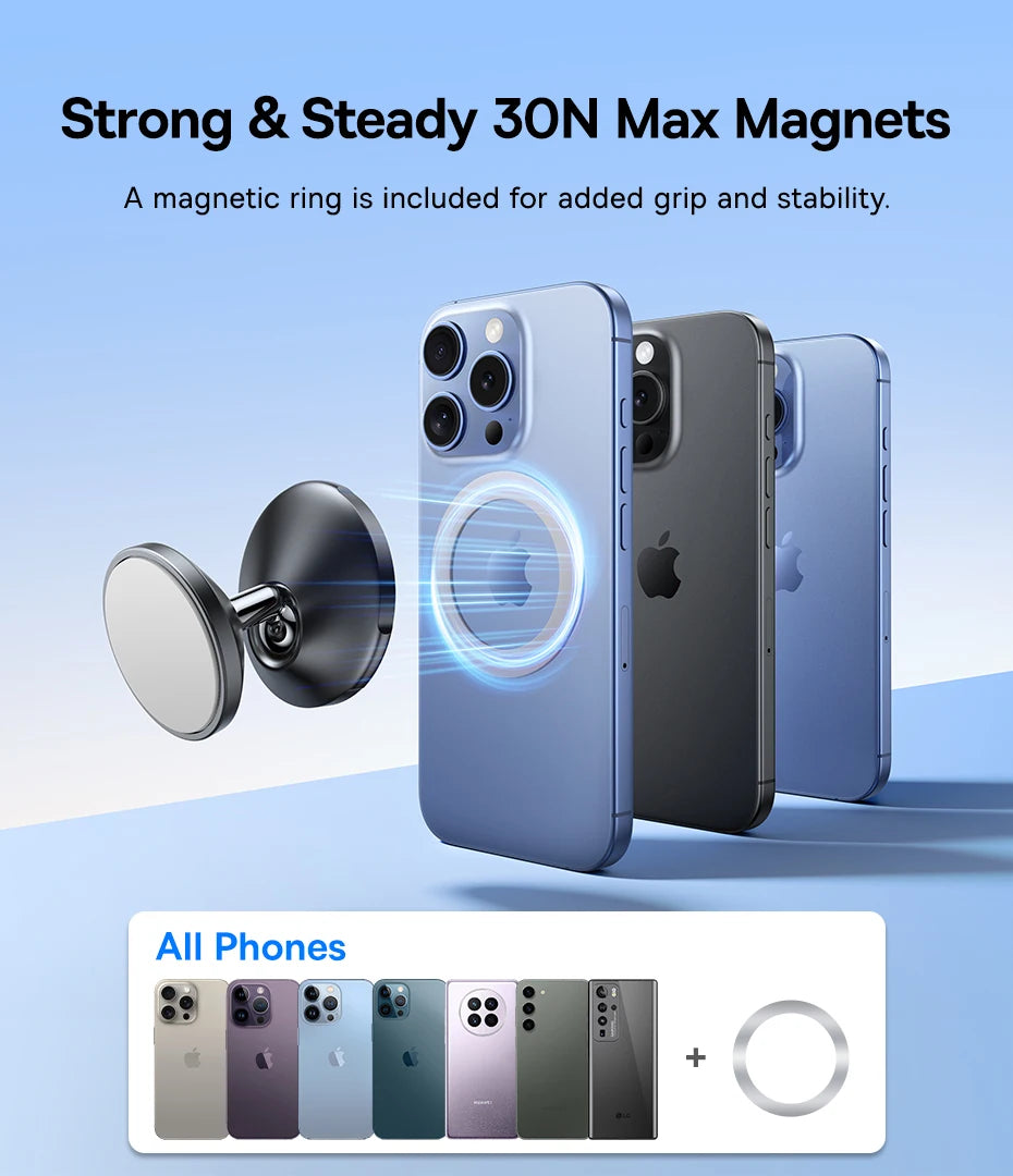 Magnetic Dashboard Car Phone Holder with Full Rotation - 9