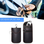 Carbon Fiber Car Key Fob RFID Signal Blocking Pouch Protector