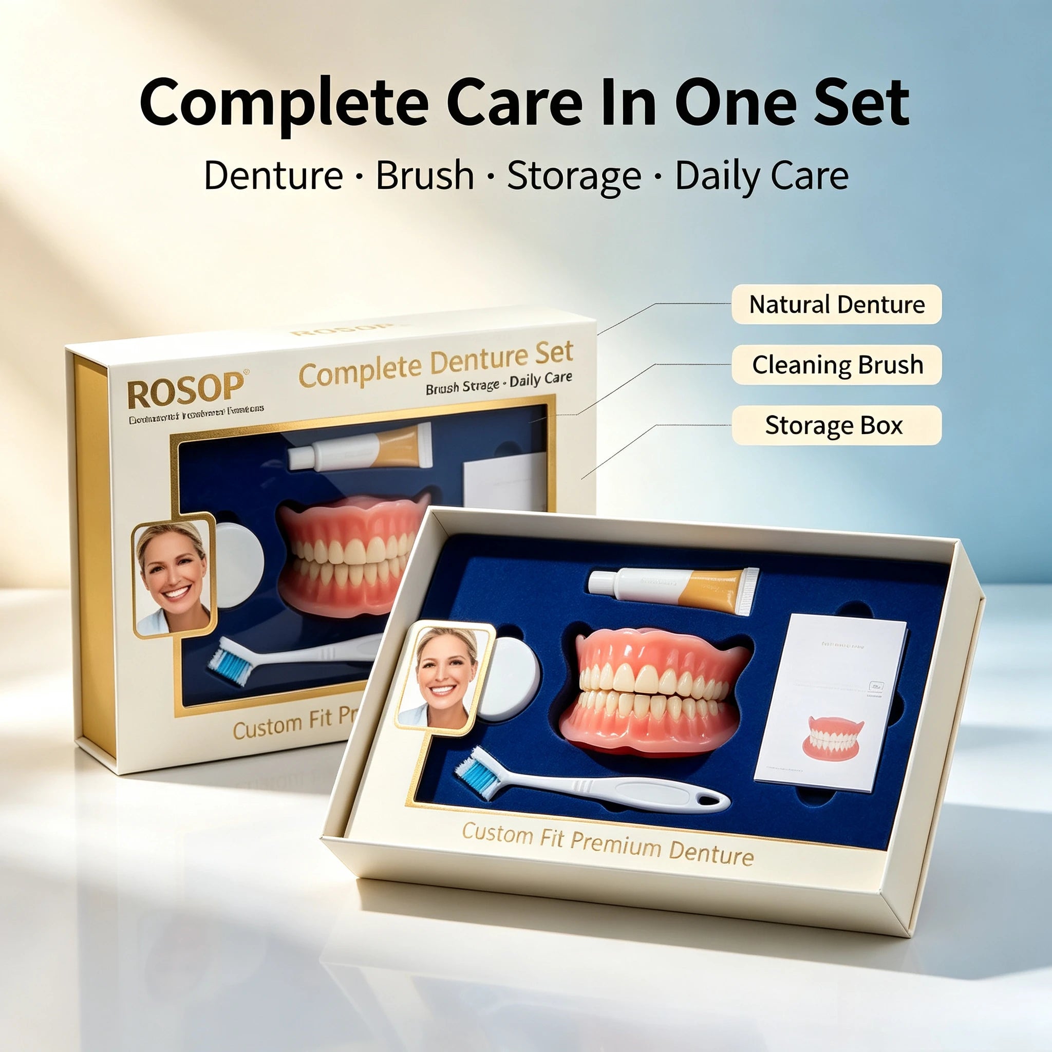 Cosmetic Silicone Denture Set for Natural Smile Makeover - 9