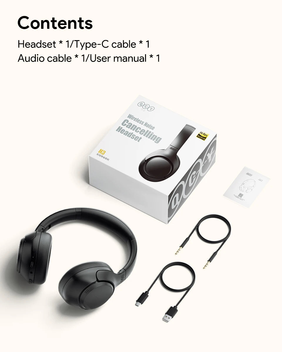 Active Noise Cancelling Bluetooth 5.4 Over-Ear Wireless Headphones