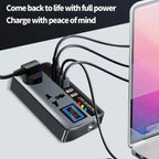 200W 12V/24V to 220V Car Power Inverter with 9 Charging Ports