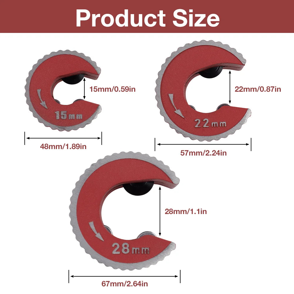 Compact Self-Locking Pipe Cutter for Copper, Aluminum and PVC