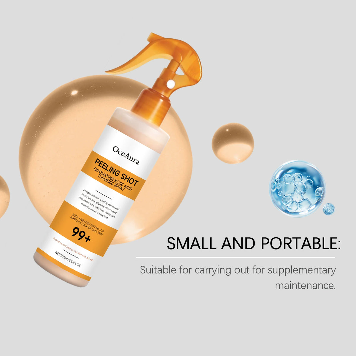 Exfoliating Skin Brightening Spray for Body and Feet
