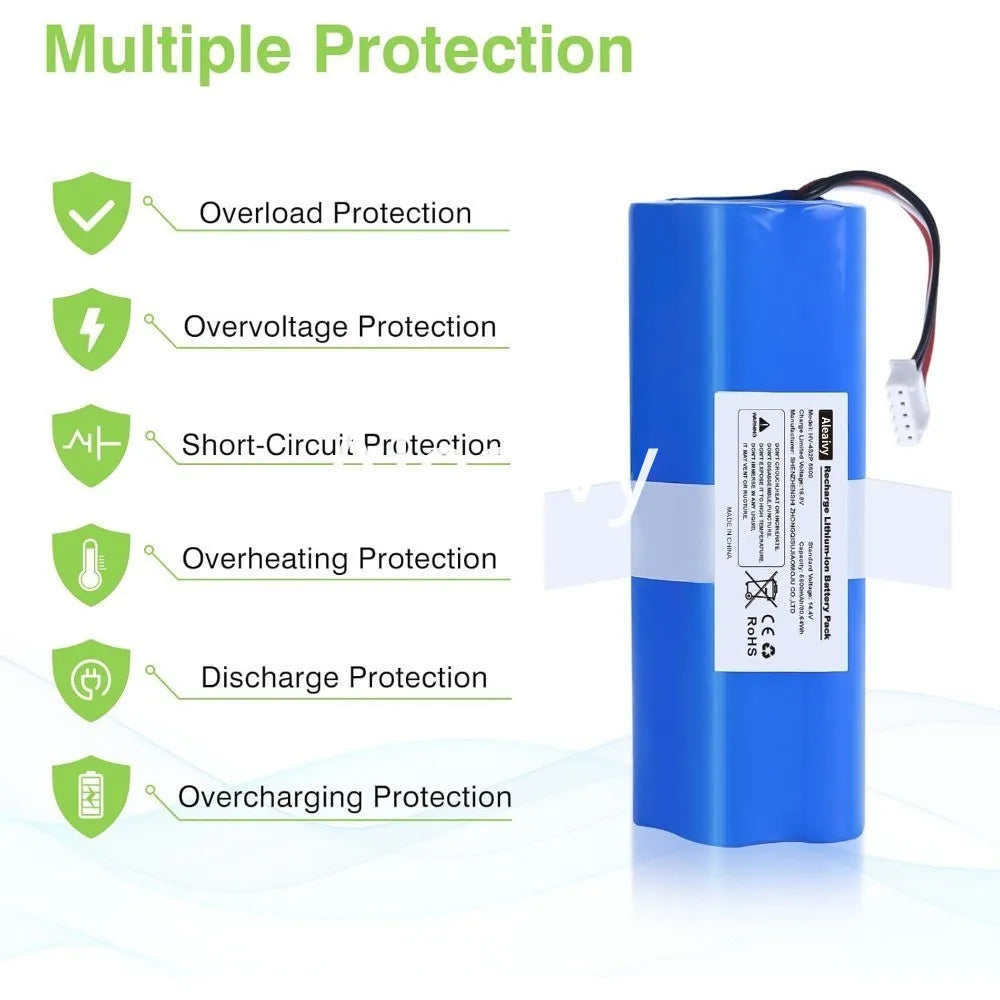 Replacement Lithium-Ion Battery for Robot Vacuum Cleaners