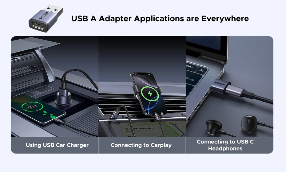USB A Male to USB C Female OTG Adapter Converter