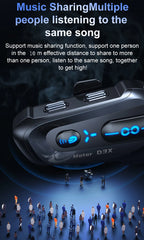 Bluetooth 5.4 Motorcycle Helmet Intercom Headset