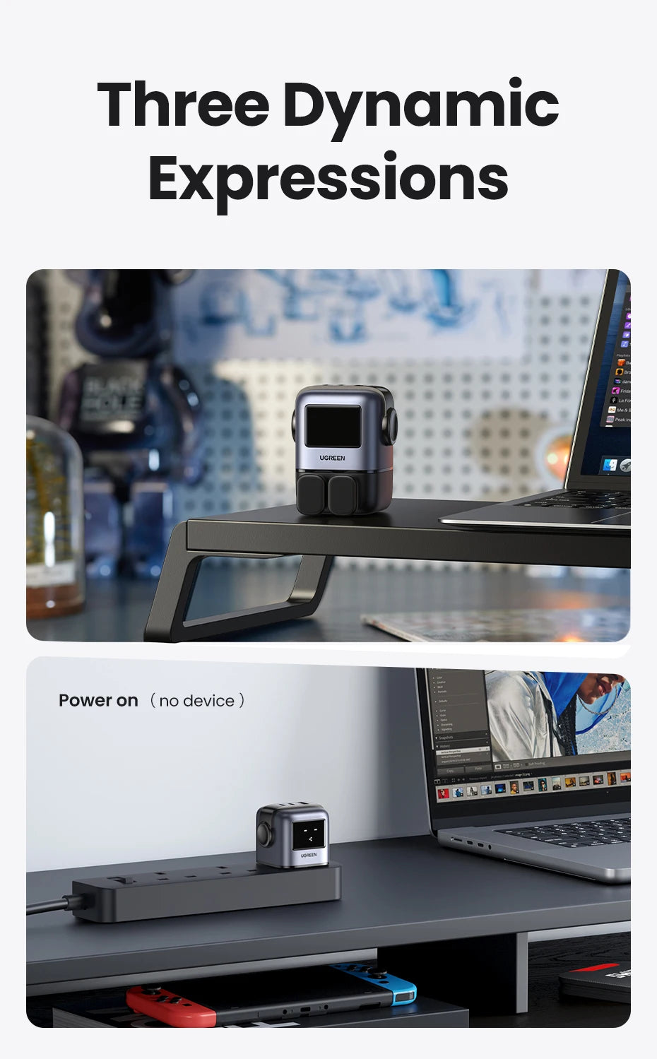 65W GaN USB-C Fast Charger with LED Display for Laptops and Phones