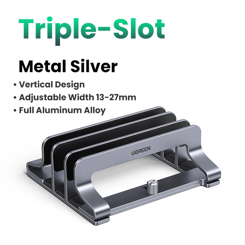 Adjustable Dual Slot Vertical Laptop Stand