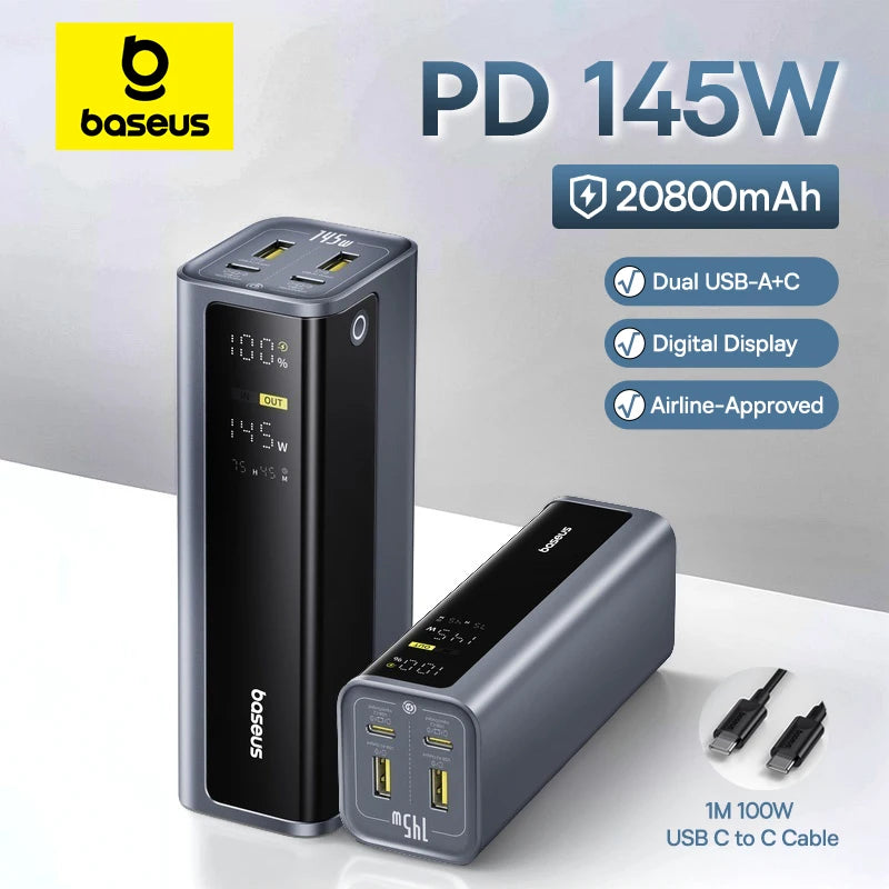 145W Fast Charging Portable Power Bank 20800mAh