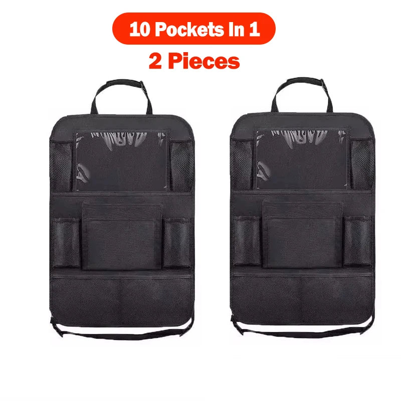 Car Seat Back Organizer with Tablet Holder and Storage Pockets