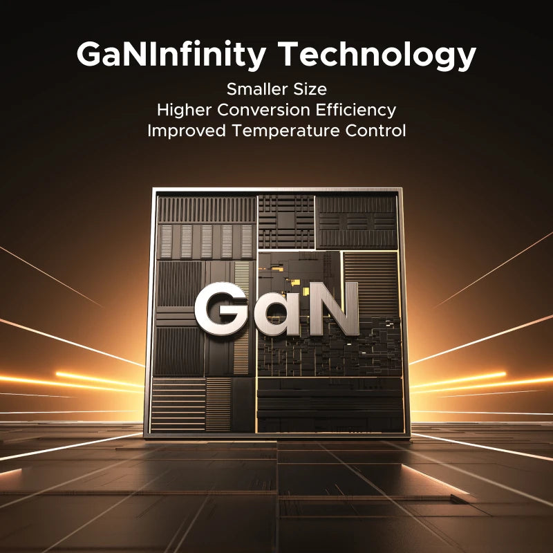 65W GaN Fast Wall Charger with Built-in Retractable USB-C Cable