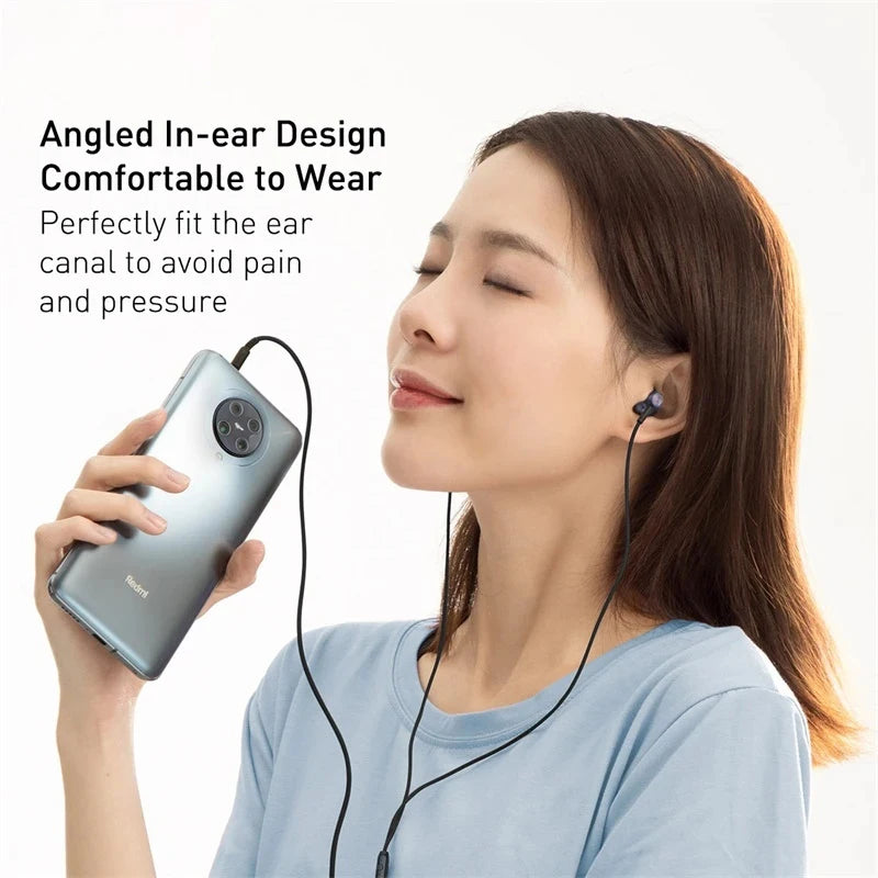 Wired In-Ear Headphones with 3.5mm Jack and Microphone
