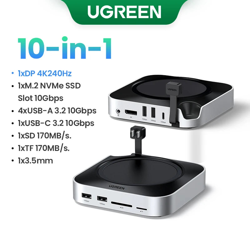 Docking Station for Mac Mini M4 with M.2 SSD Slot and 4K DisplayPort