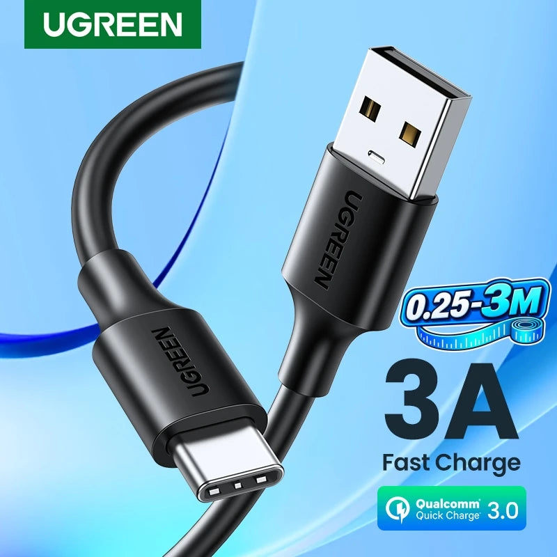 USB-A to USB-C 3A Fast Charging and Data Sync Cable