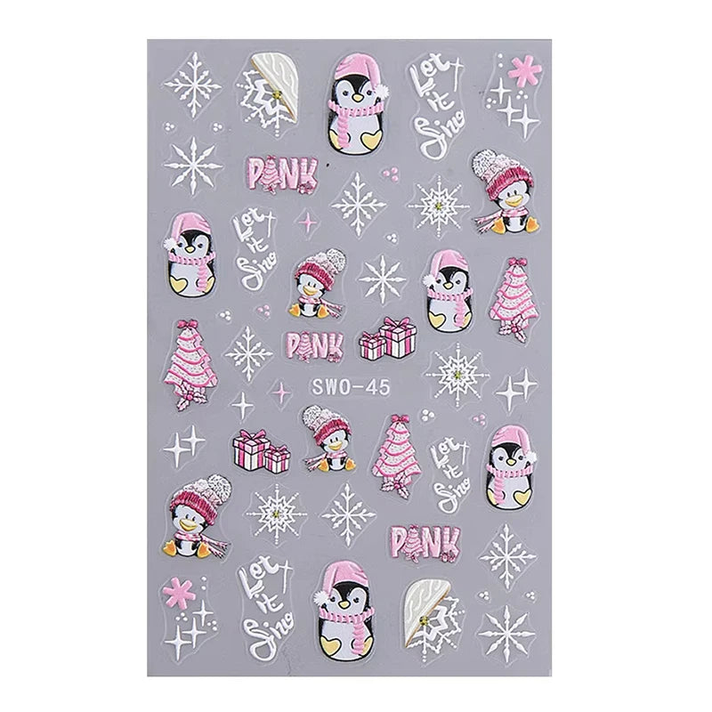 Christmas Cartoon Nail Art Stickers - 8