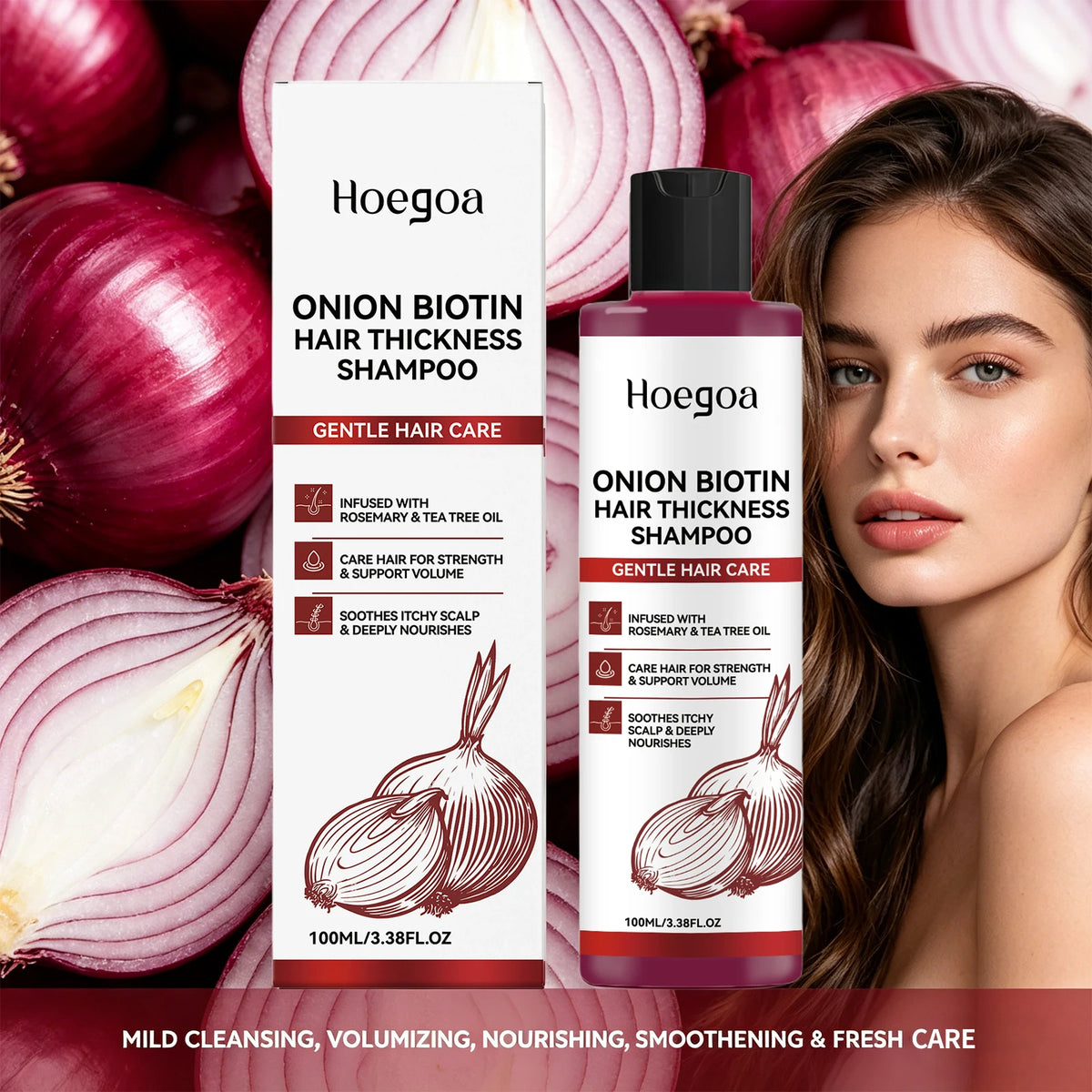 Onion Biotin Volumizing Shampoo for Hair Growth
