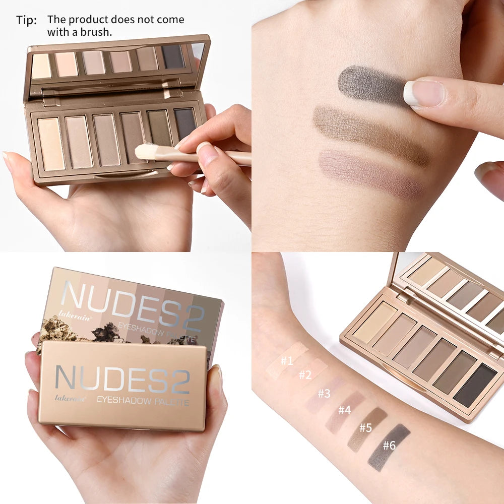 6-Color Matte Neutral Eyeshadow Palette
