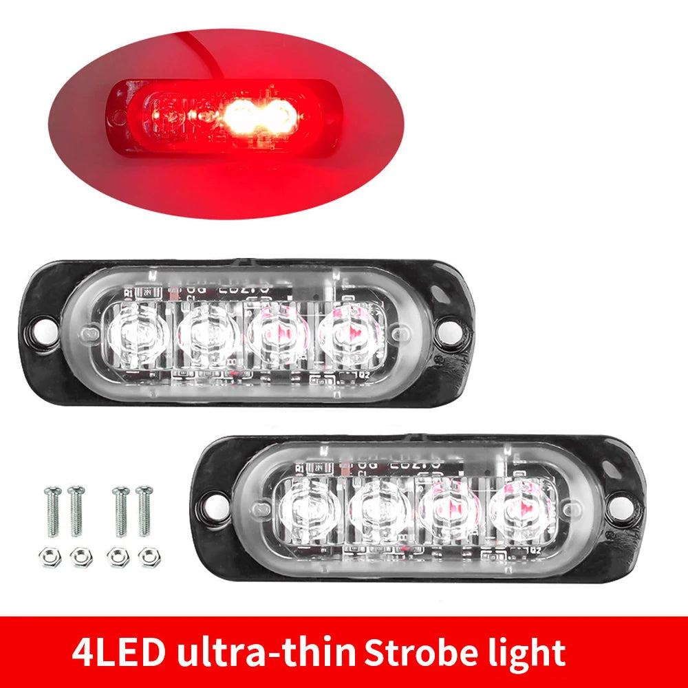 4 LED Side Marker Indicator Light for Cars Trucks Trailers 12V 24V