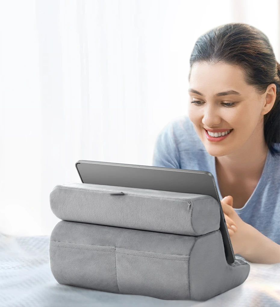Adjustable Foldable Tablet Pillow Stand for Bed and Sofa