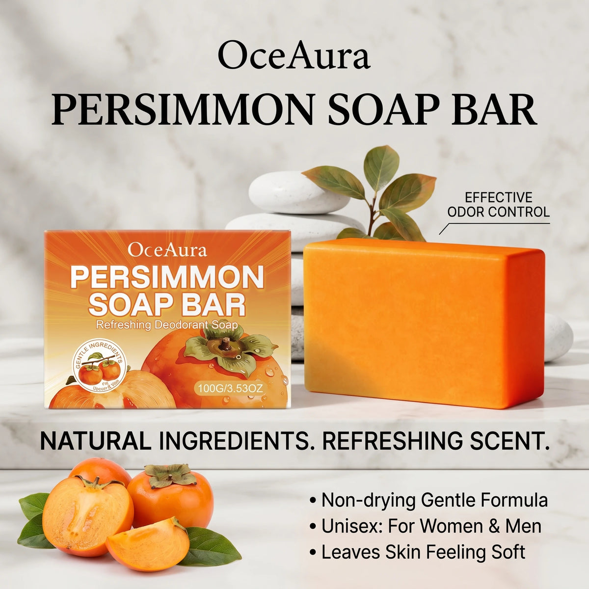 Natural Persimmon Deodorizing Body Soap Bar