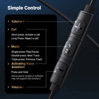 Wired In-Ear Headphones with Microphone and Volume Control