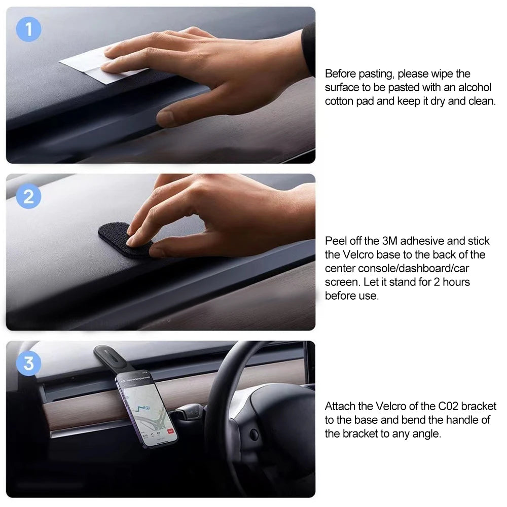 Foldable Magnetic Car Phone Mount for Dashboard Navigation