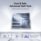 100W GaN Fast Charger with Digital Power Display and Foldable Plug