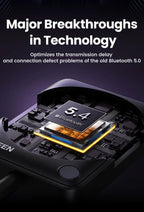 Bluetooth 5.4 Car Aux Receiver with Noise-Cancelling Mic