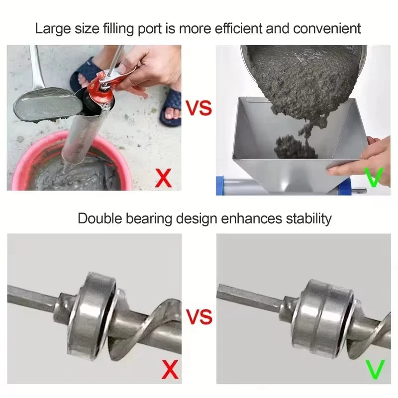 Automatic Mortar Grout Gun for Masonry and Tile Filling