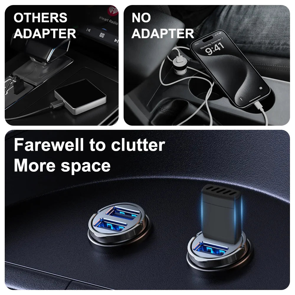 2 in 1 Wireless CarPlay and Android Auto Adapter Bluetooth 5.0 Dongle