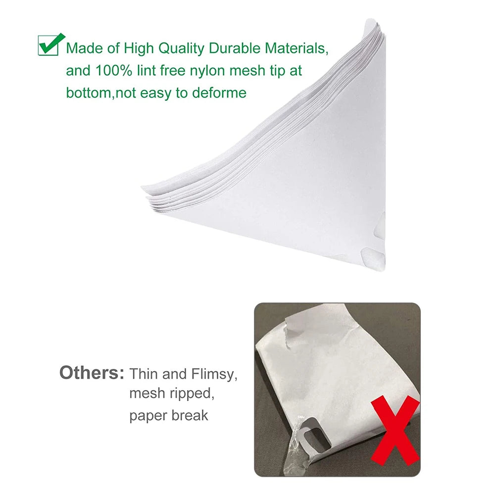 Disposable Conical Paint Strainer Funnels for Spray Guns - 5