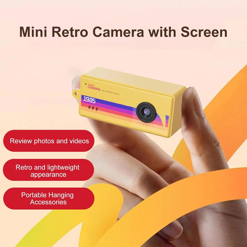 Mini Retro Keychain Camera with LCD Screen