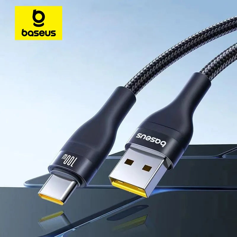100W USB-C Fast Charging Data Cable for Smartphones and Tablets