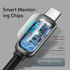 100W USB-C Fast Charging Cable with Digital Power Display