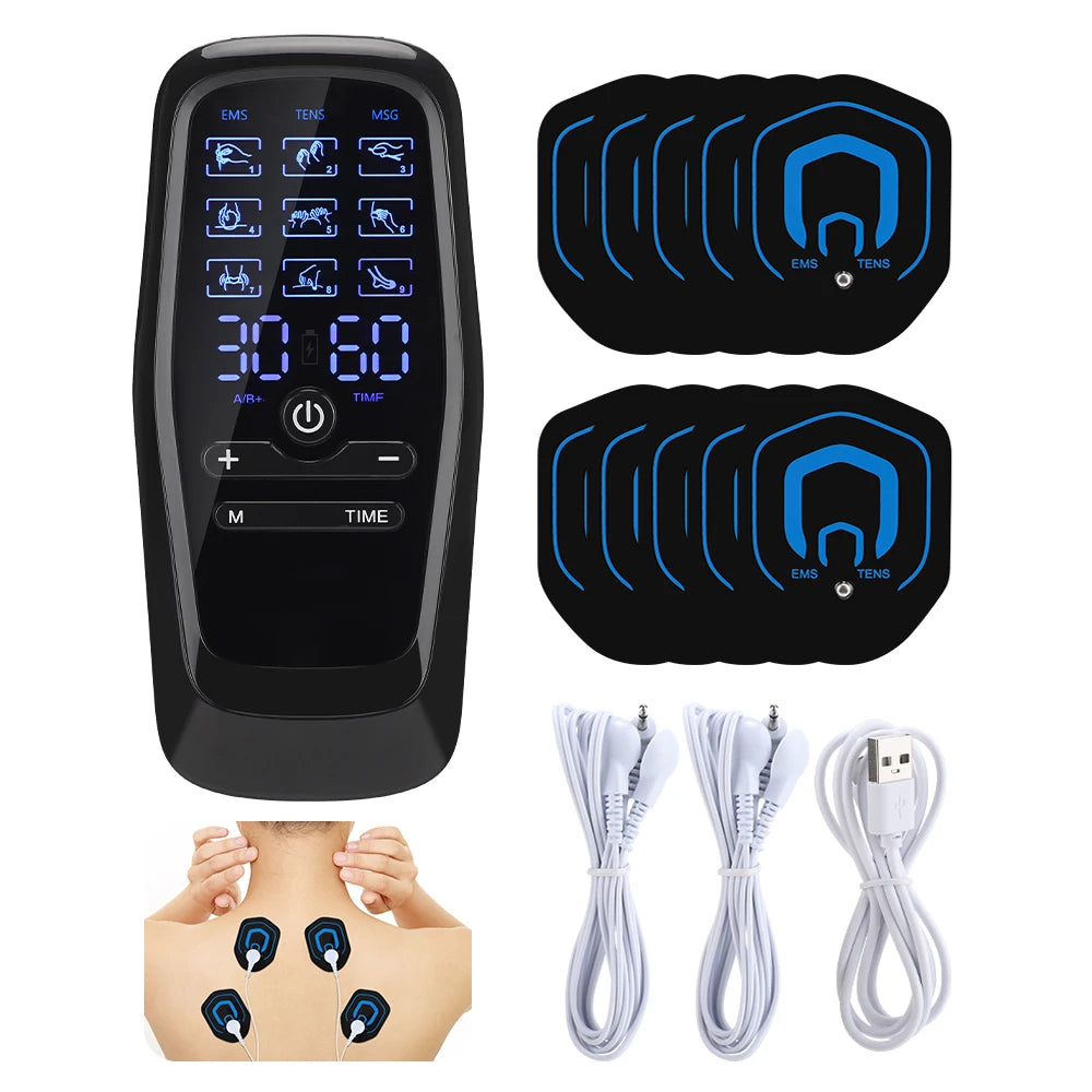 Portable Electric TENS EMS Body and Neck Muscle Massager